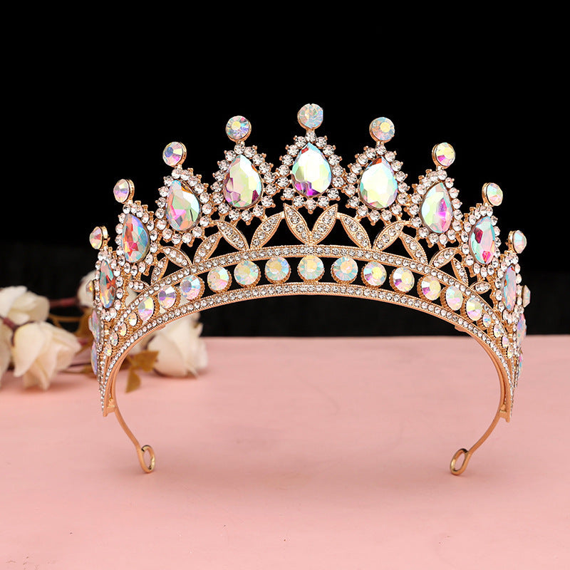 Baroque Rhinestone Alloy Crown Tiara