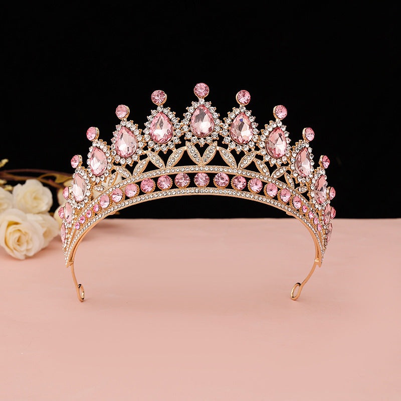 Baroque Rhinestone Alloy Crown Tiara
