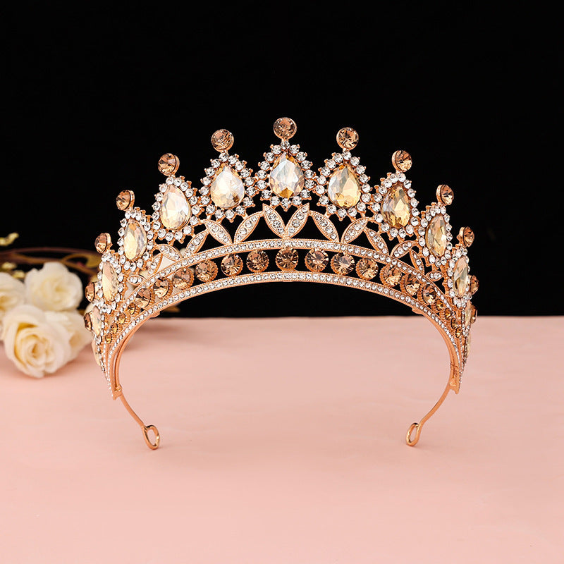 Baroque Rhinestone Alloy Crown Tiara