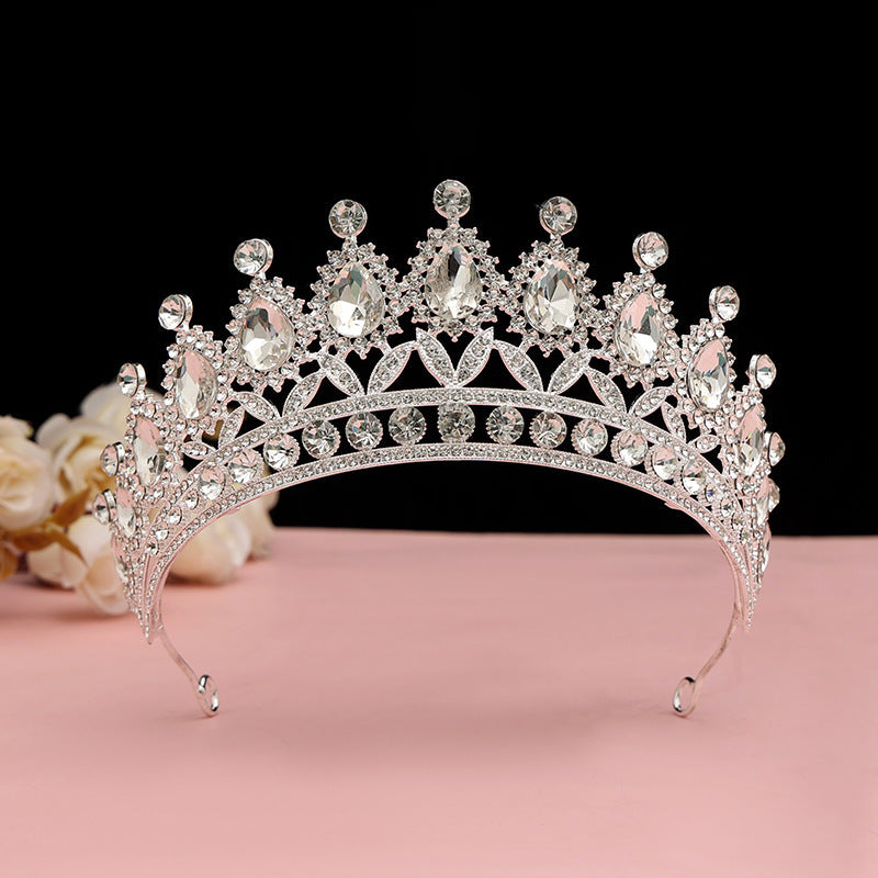Baroque Rhinestone Alloy Crown Tiara