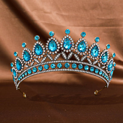 Baroque Rhinestone Alloy Crown Tiara