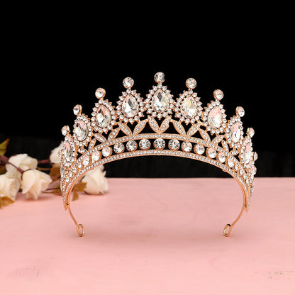 Baroque Rhinestone Alloy Crown Tiara