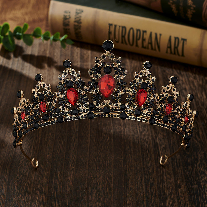 Baroque Rhinestone Bridal Crown Headpiece