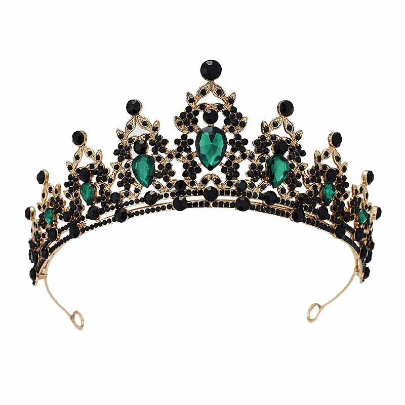 Baroque Rhinestone Bridal Crown Headpiece