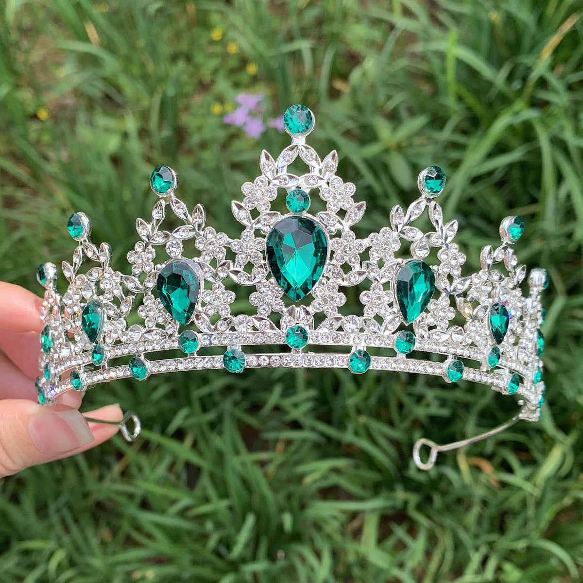 Baroque Rhinestone Bridal Crown Headpiece