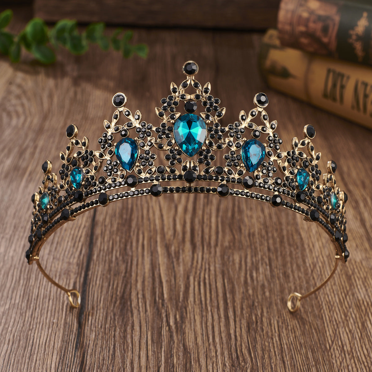 Baroque Rhinestone Bridal Crown Headpiece