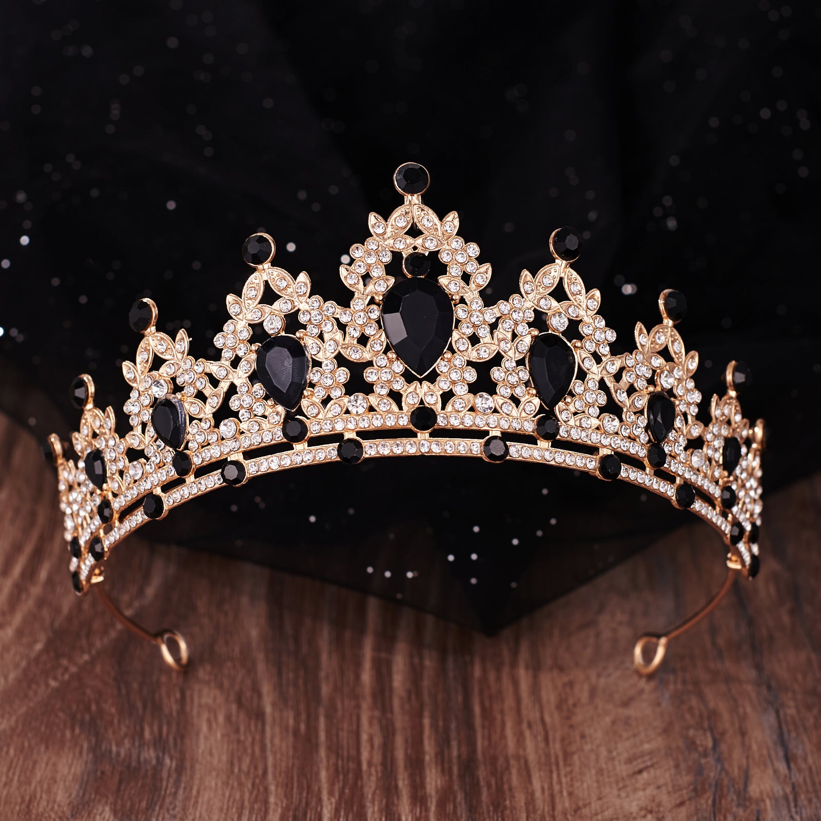 Baroque Rhinestone Bridal Crown Headpiece