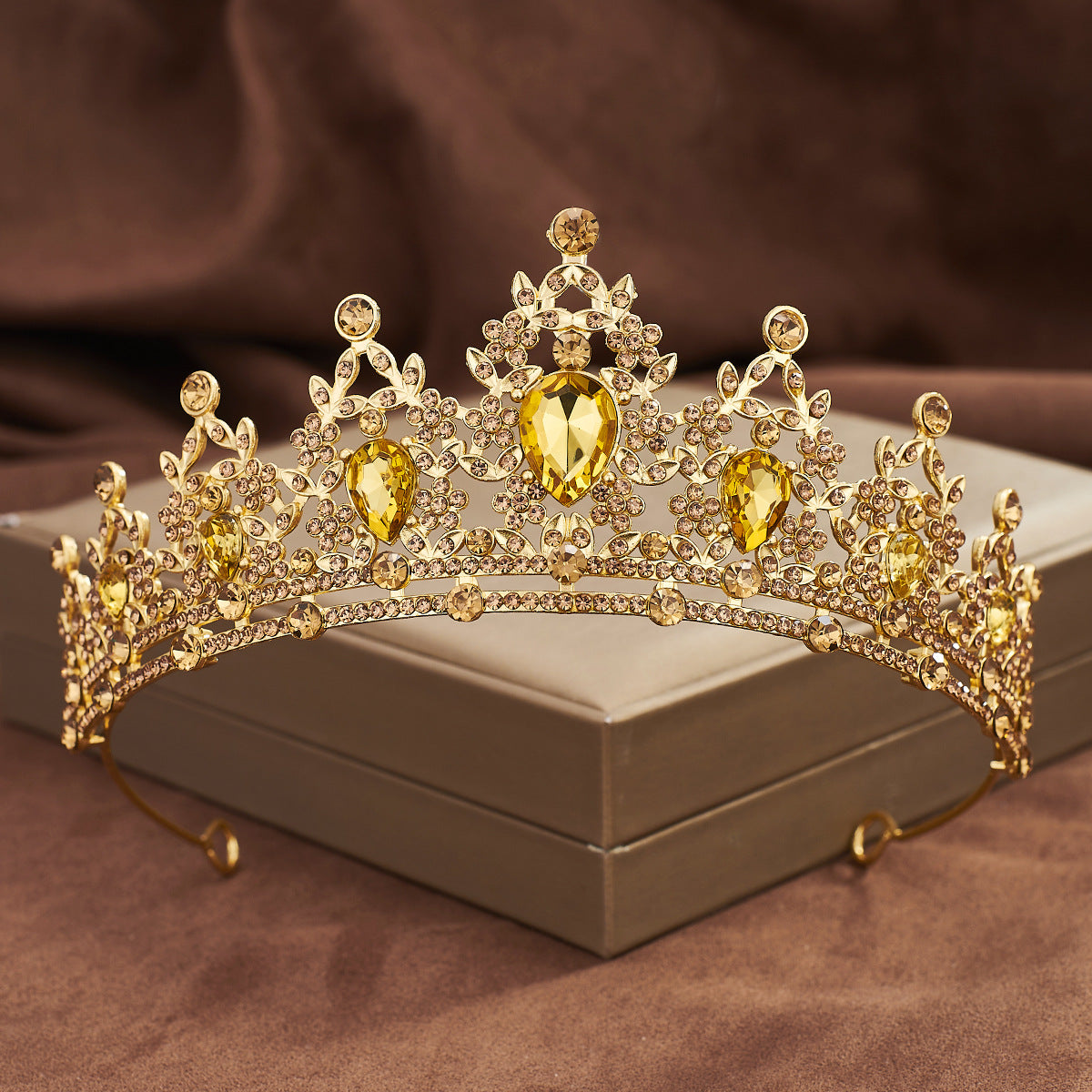Baroque Rhinestone Bridal Crown Headpiece