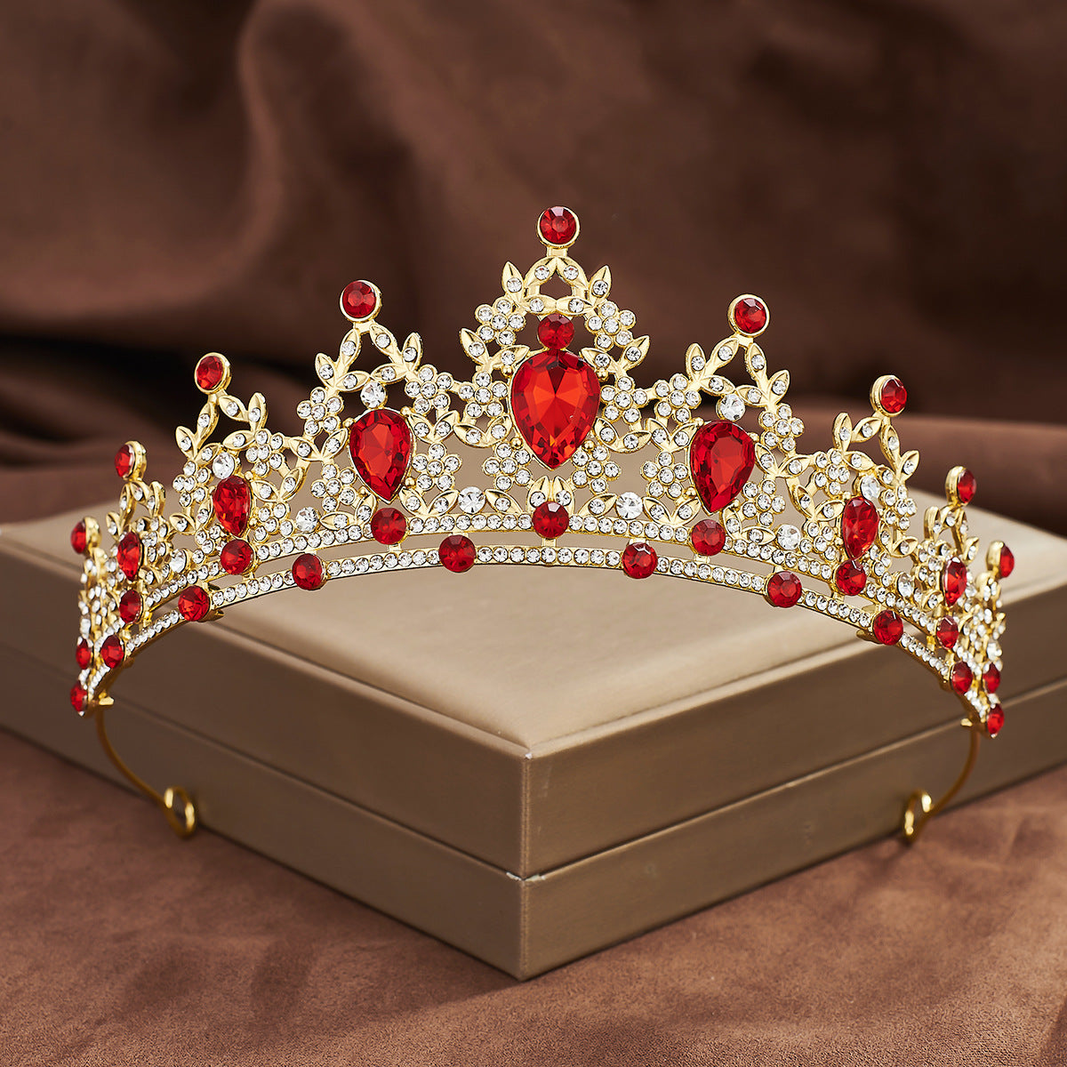 Baroque Rhinestone Bridal Crown Headpiece