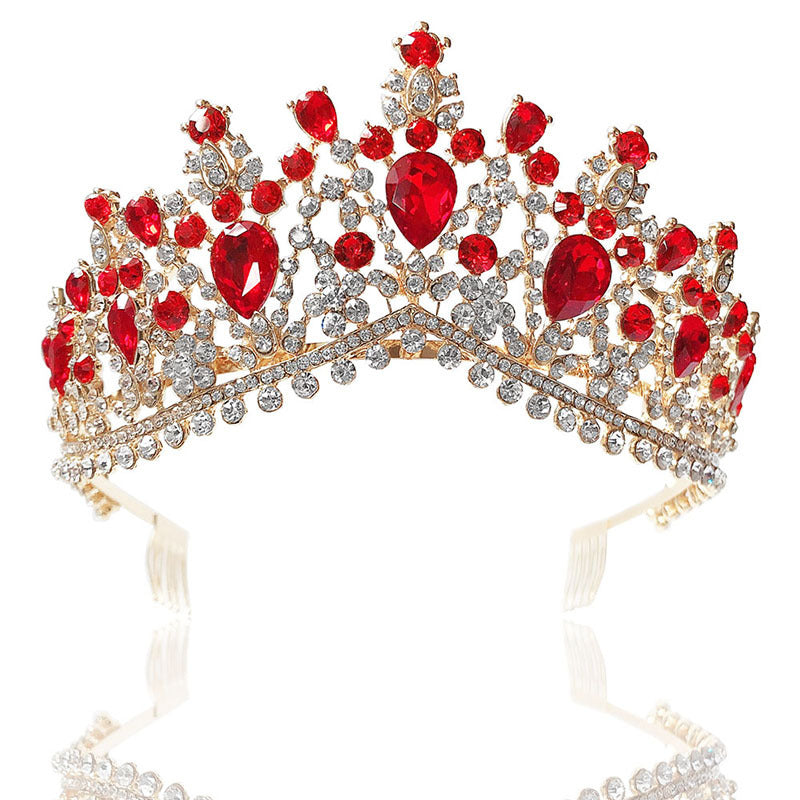Baroque Rhinestone Bridal Crown Tiara Wedding Hair Accessory