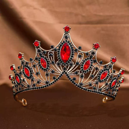 Baroque Rhinestone Crown Headband Wedding Hair Accessory