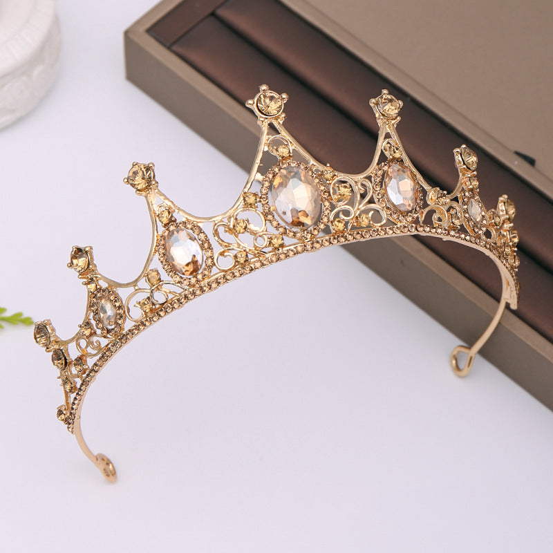 Baroque Rhinestone Crown Headdress