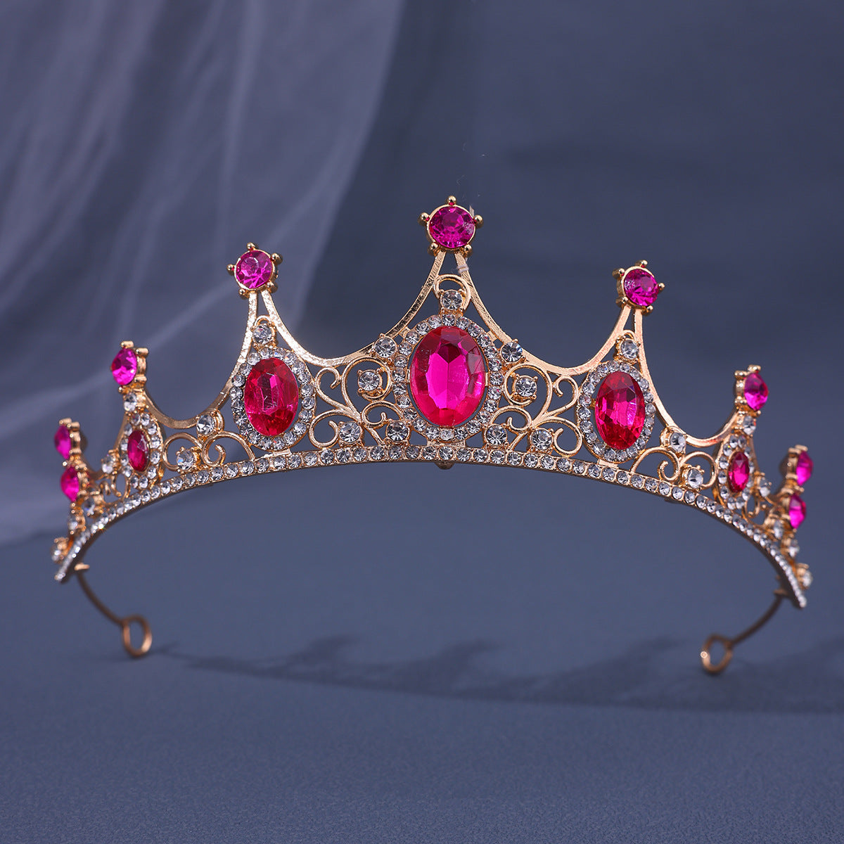 Baroque Rhinestone Crown Headdress