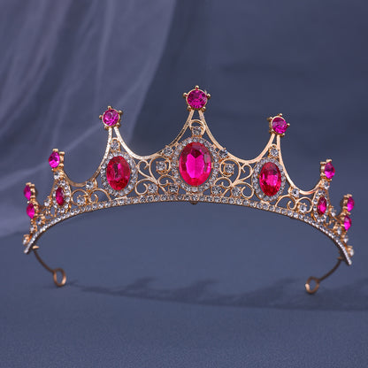 Baroque Rhinestone Crown Headdress