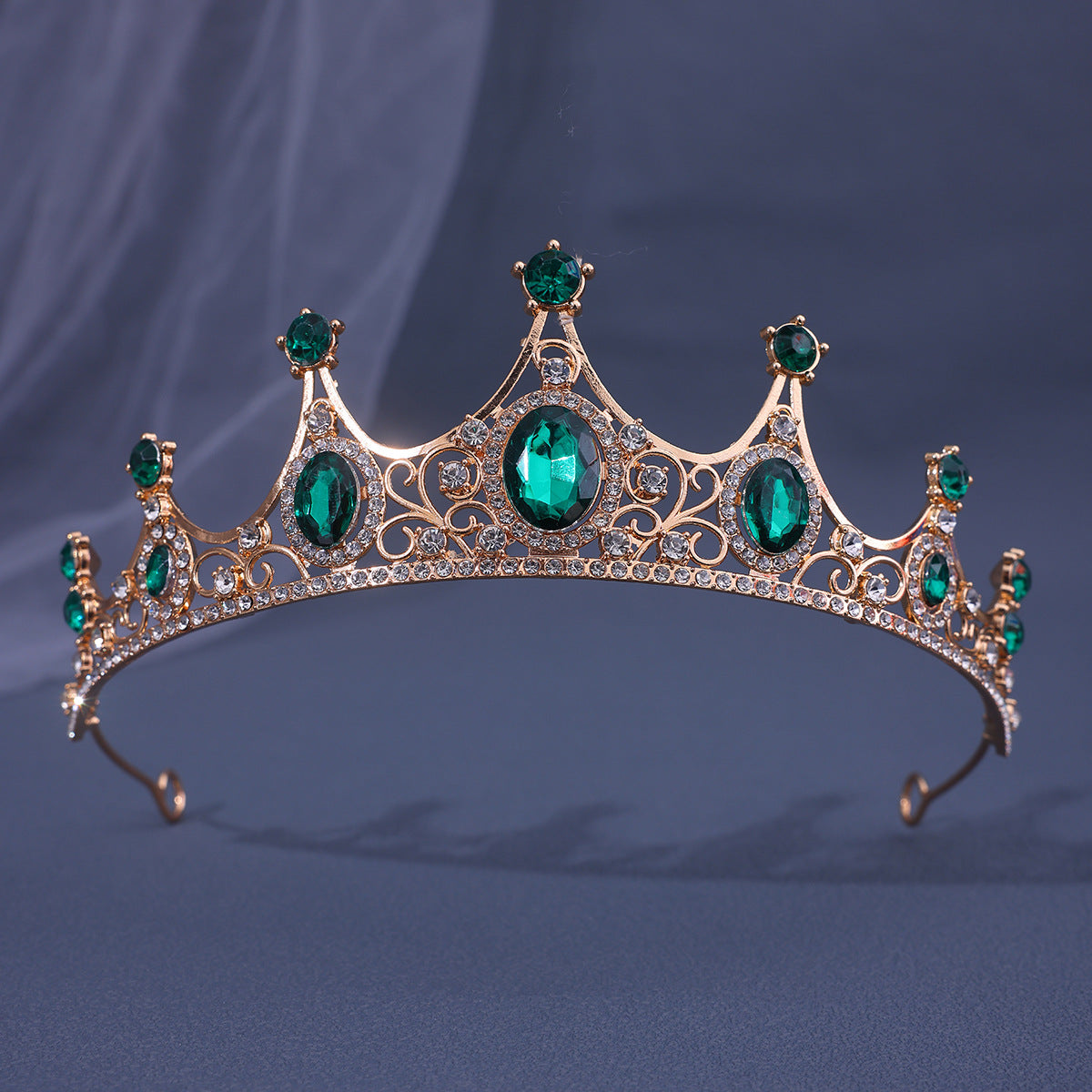 Baroque Rhinestone Crown Headdress
