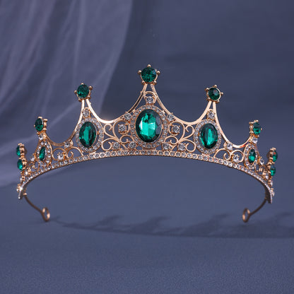 Baroque Rhinestone Crown Headdress
