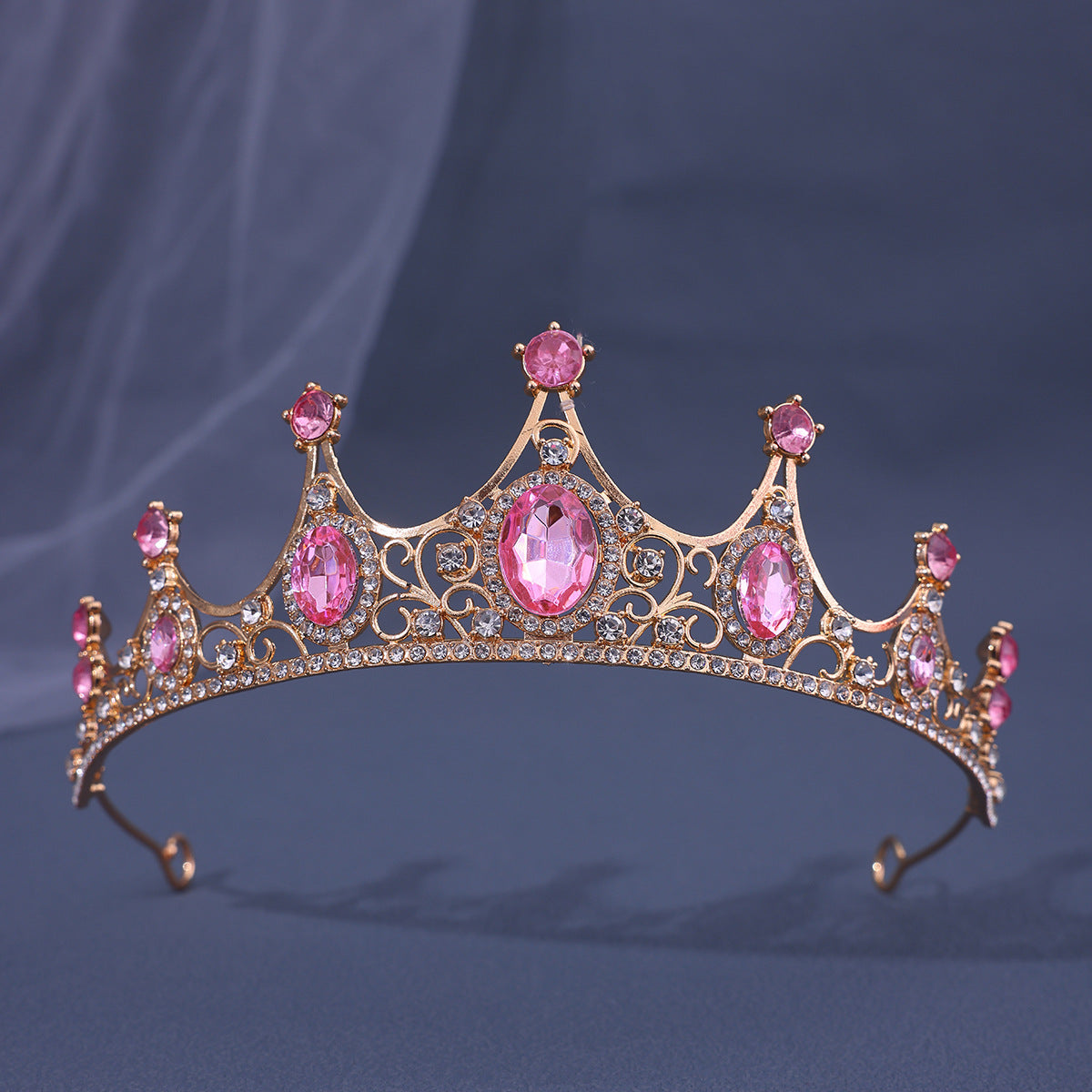 Baroque Rhinestone Crown Headdress