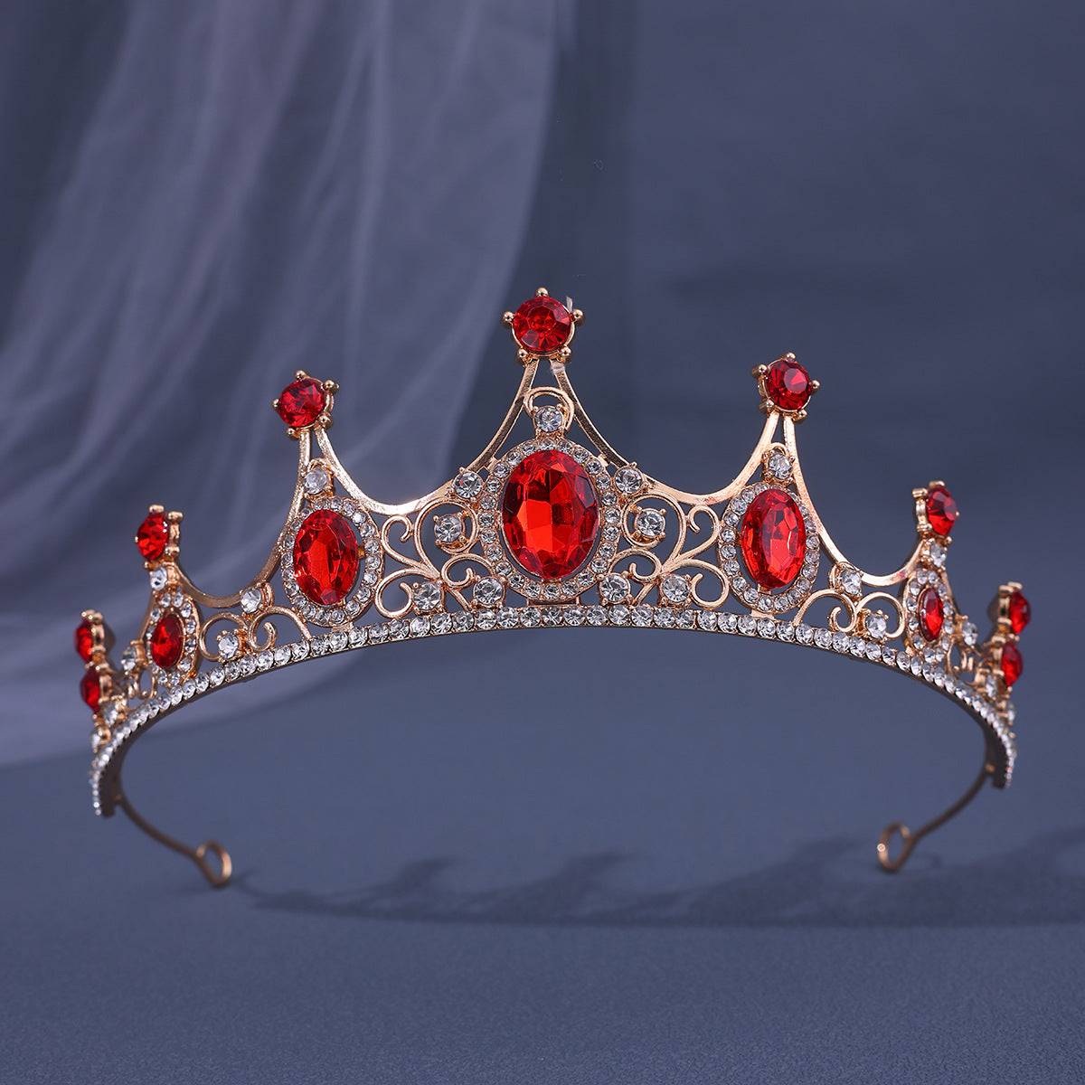 Baroque Rhinestone Crown Headdress