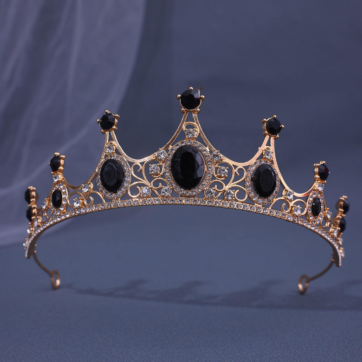 Baroque Rhinestone Crown Headdress