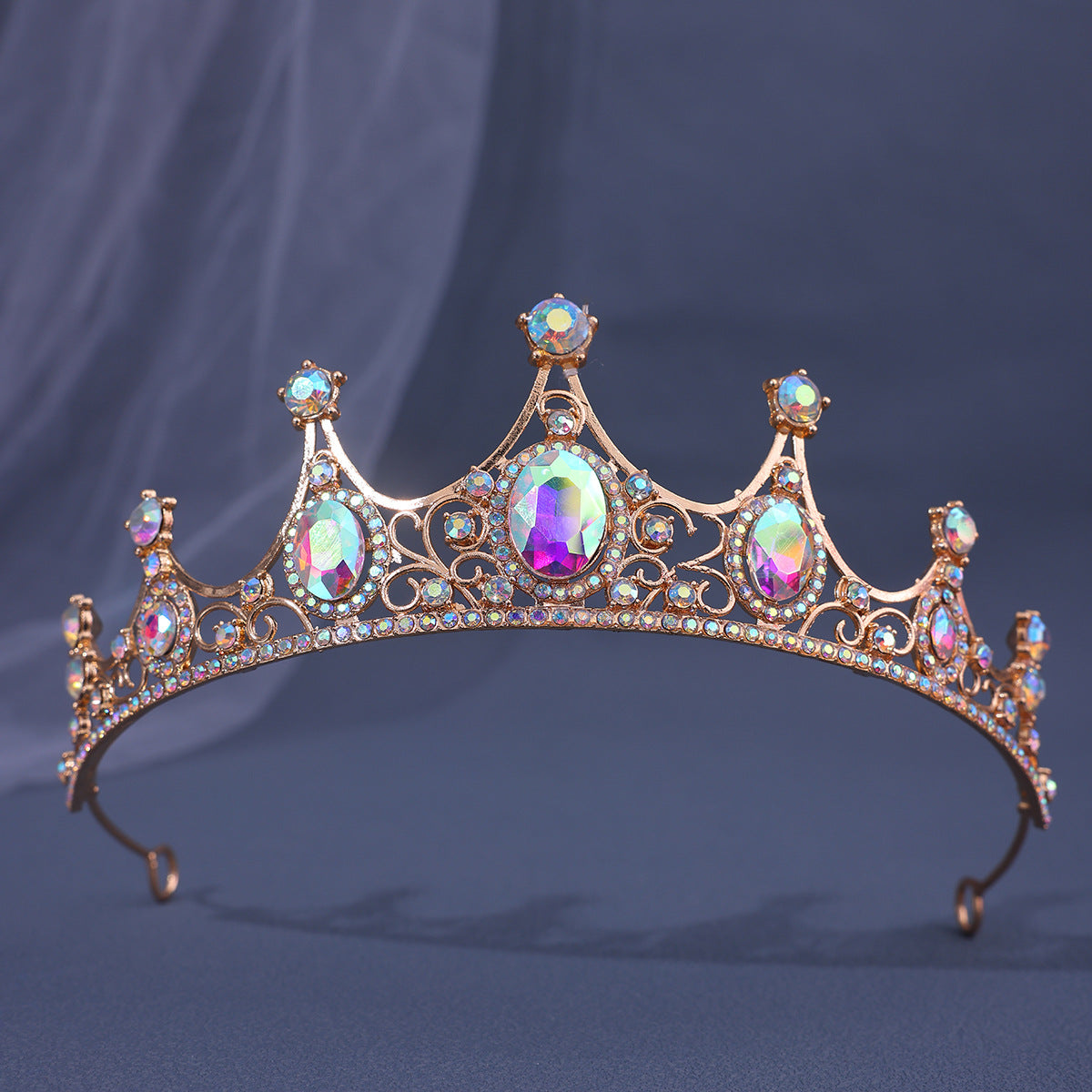Baroque Rhinestone Crown Headdress