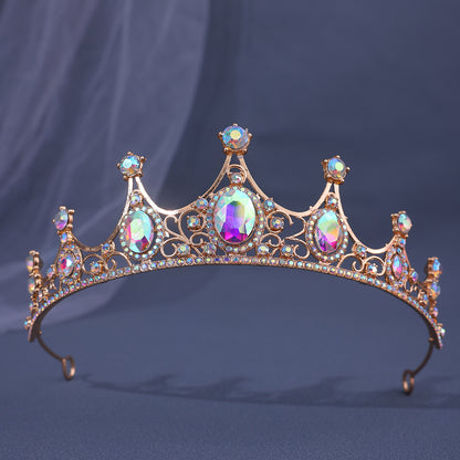 Baroque Rhinestone Crown Headdress