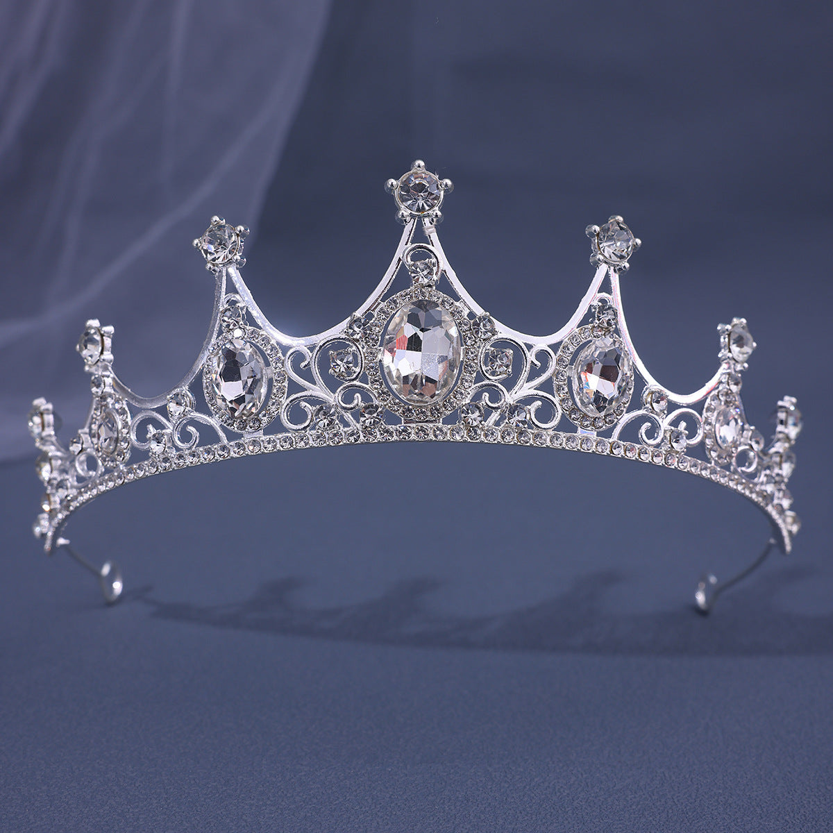 Baroque Rhinestone Crown Headdress