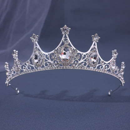 Baroque Rhinestone Crown Headdress