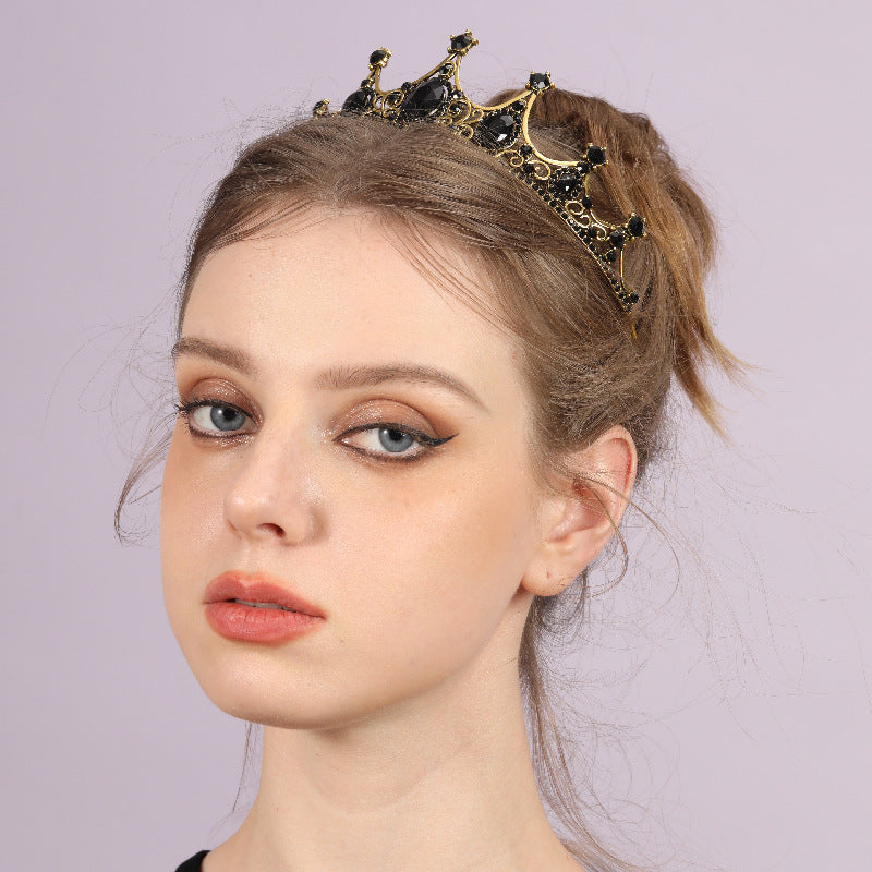 Baroque Rhinestone Crown Headdress