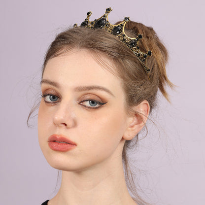 Baroque Rhinestone Crown Headdress
