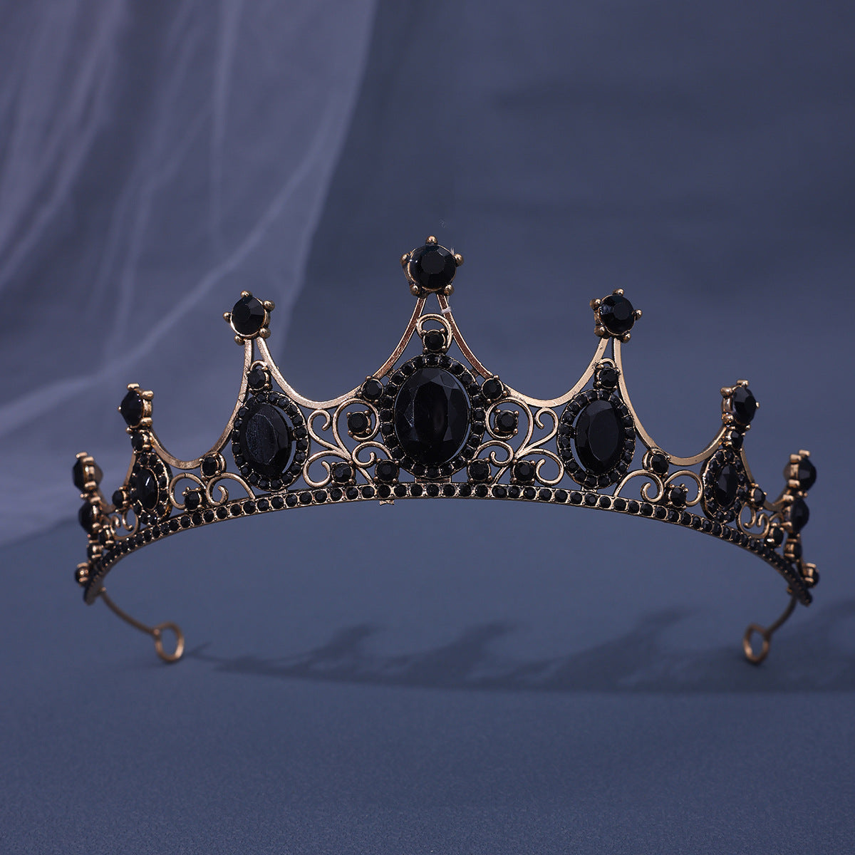 Baroque Rhinestone Crown Headdress