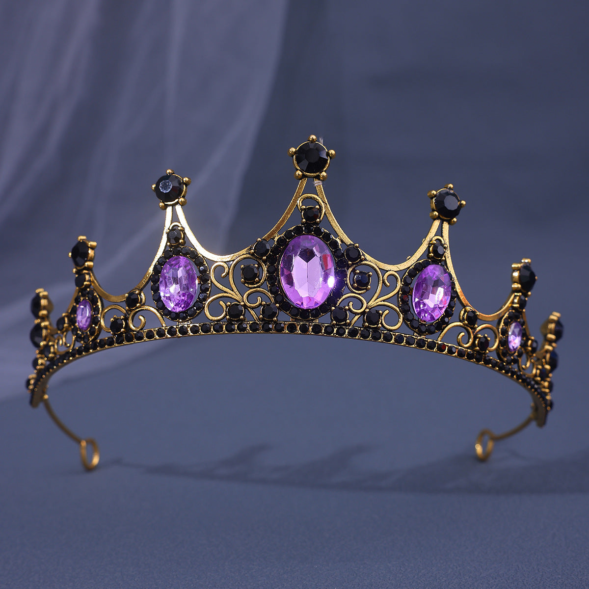 Baroque Rhinestone Crown Headdress