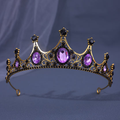 Baroque Rhinestone Crown Headdress