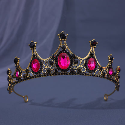 Baroque Rhinestone Crown Headdress