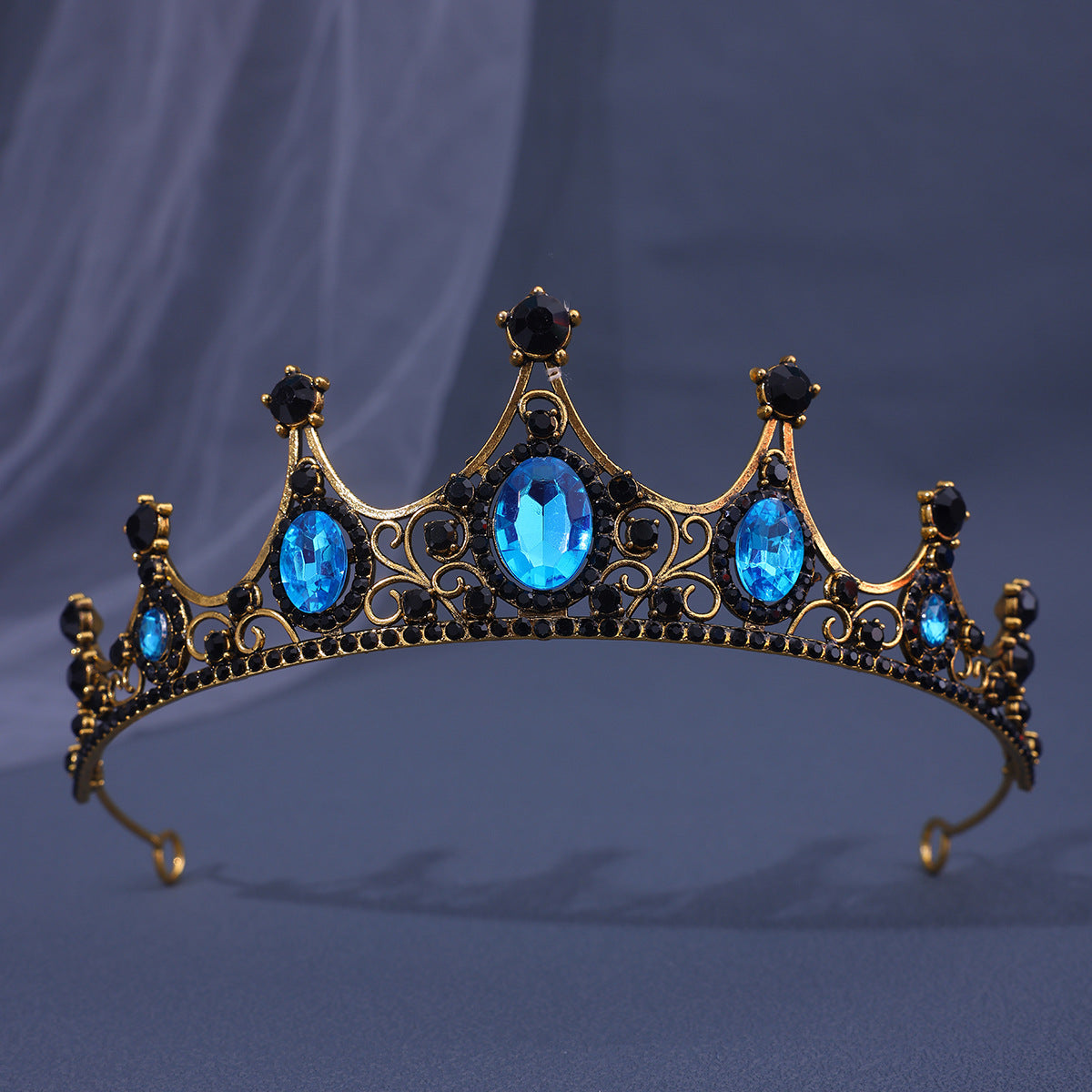 Baroque Rhinestone Crown Headdress
