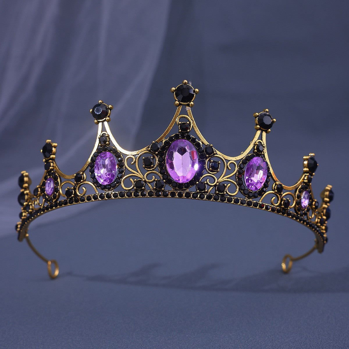 Baroque Rhinestone Crown Headdress