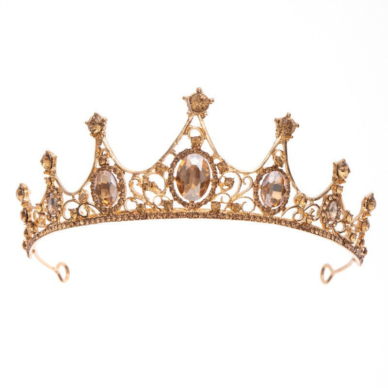 Baroque Rhinestone Crown Headdress