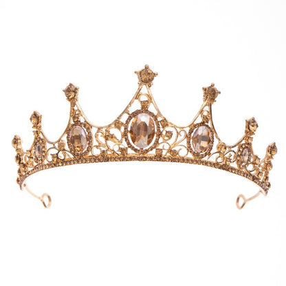 Baroque Rhinestone Crown Headdress