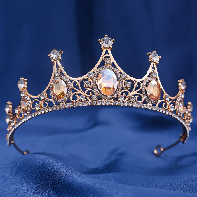 Baroque Rhinestone Crown Headdress