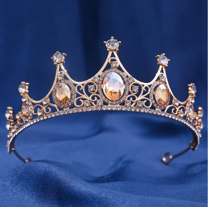Baroque Rhinestone Crown Headdress