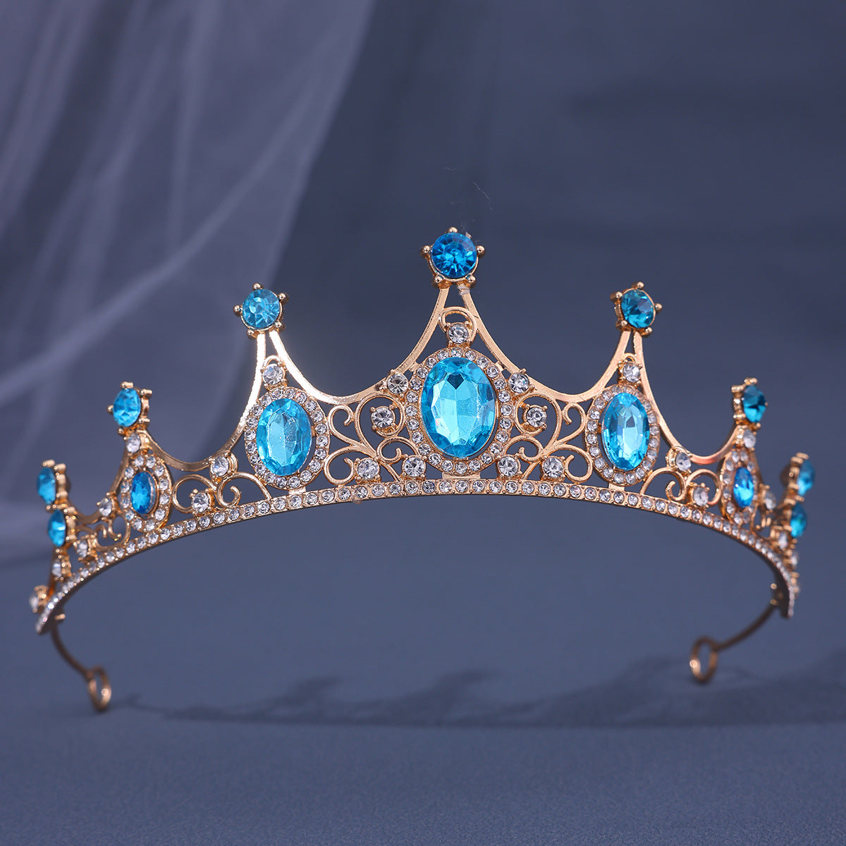 Baroque Rhinestone Crown Headdress