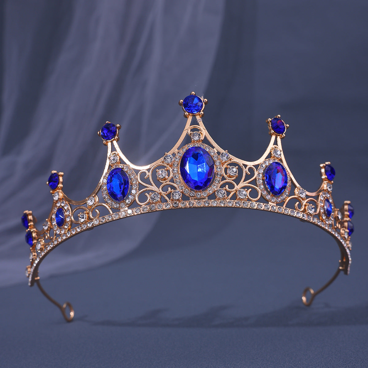 Baroque Rhinestone Crown Headdress