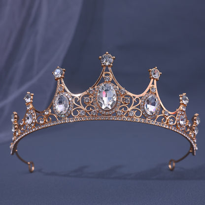 Baroque Rhinestone Crown Headdress