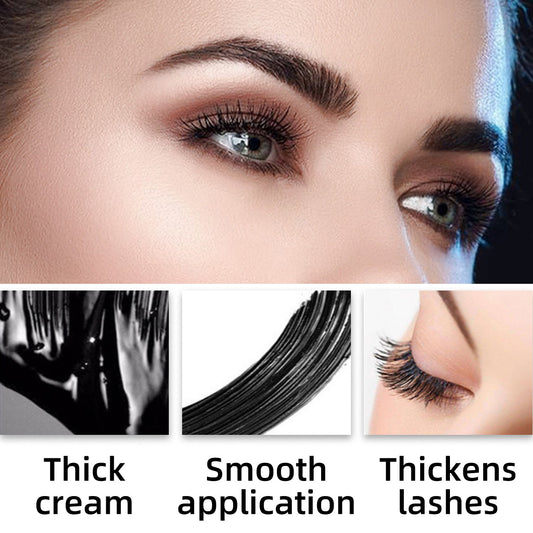 BARUBT Long-lasting Waterproof Mascara for Curly and Thick Lashes