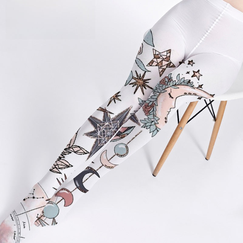 Base layer socks, grey pantyhose
