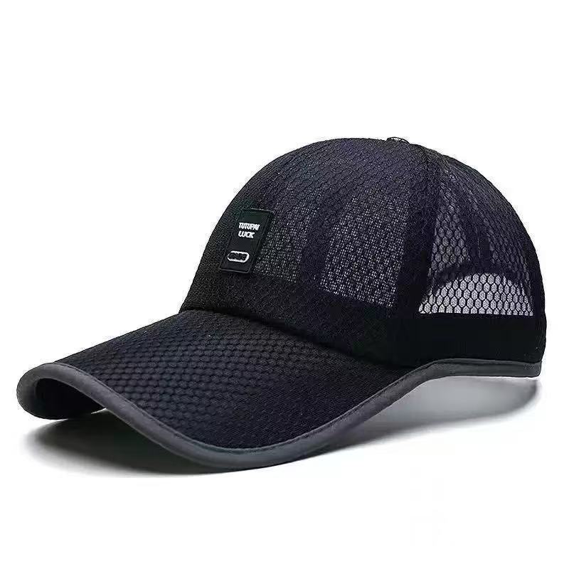 Baseball Cap for Women Men with Built-in Fan Sun Protection Breathable Adjustable Duckbill Hat