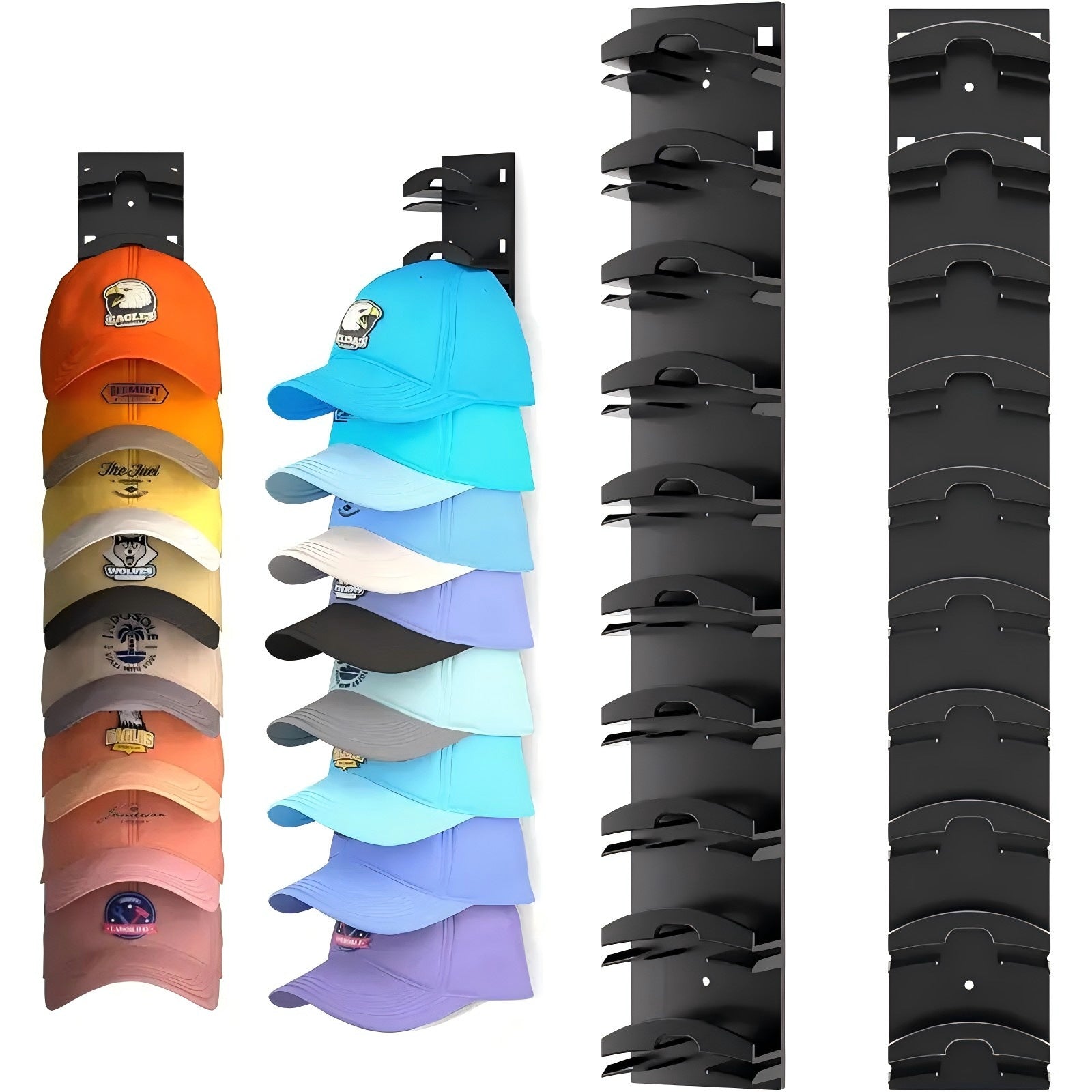 Baseball cap storage rack