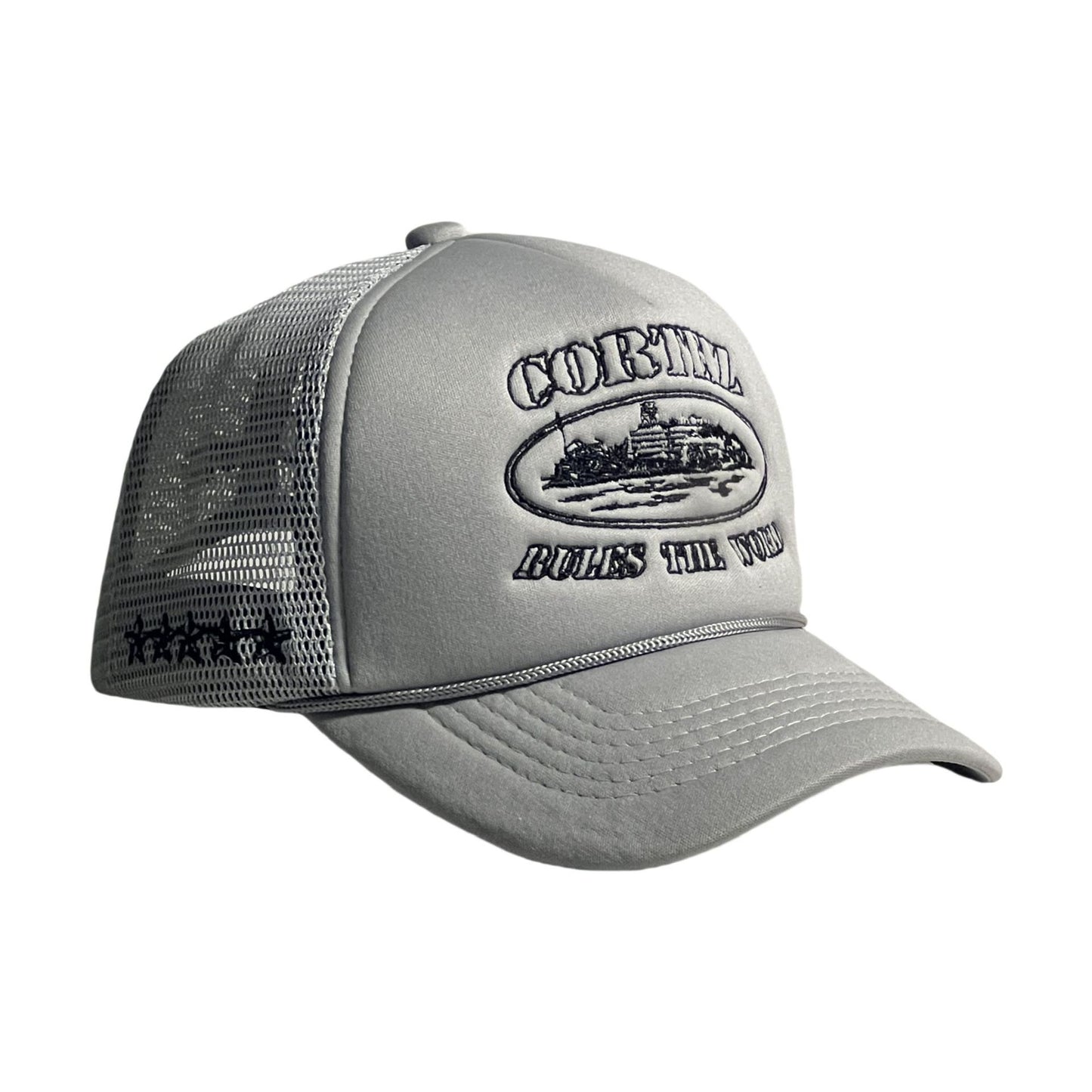 Baseball cap with castle pattern and breathable design