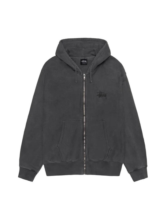 Basic Fleece-Lined Hooded Zipper Sweatshirt