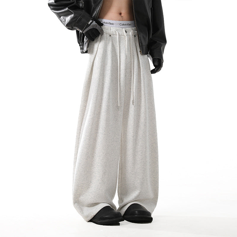 Basic Heavy Washed Grey Casual Pants