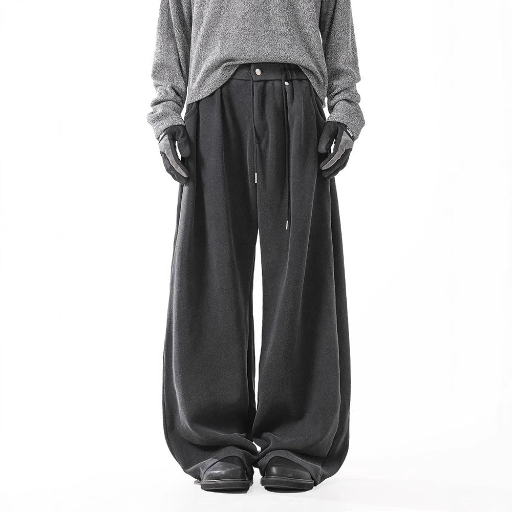 Basic Heavy Washed Grey Casual Pants